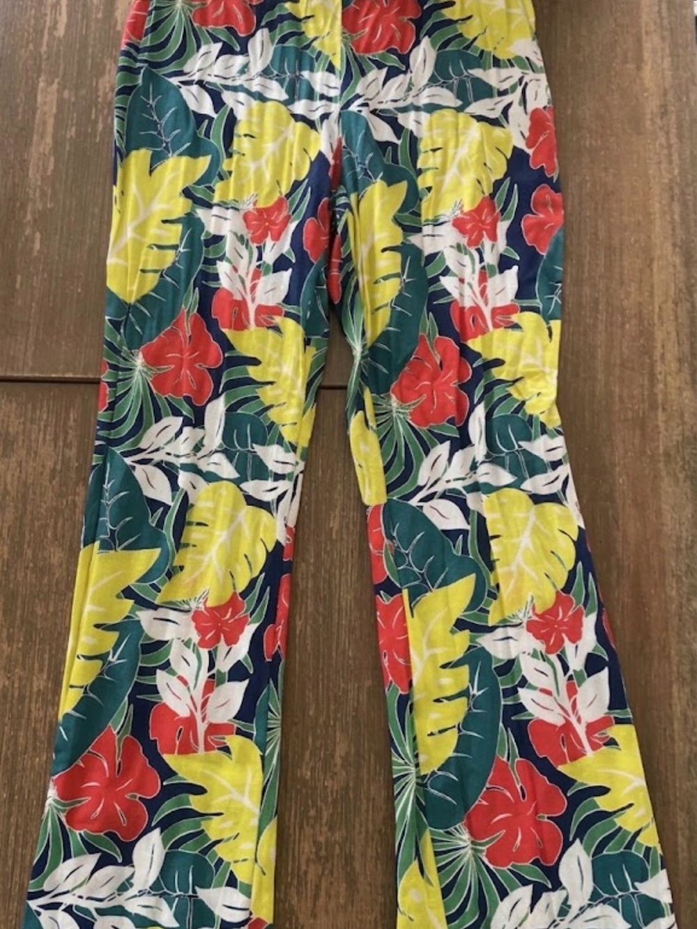 Valia Tropical Floral Leggings - Yellow, Red, Green, White, Blue
